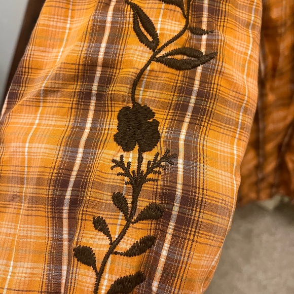 Roper Orange Plaid Western Shirt - Picture 7 of 15
